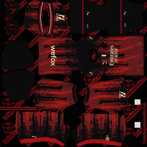 Dream League Soccer Kits AC Milan 2022 .